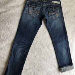 Parasuco Jeans with jewel studded cuffs. Size 25.